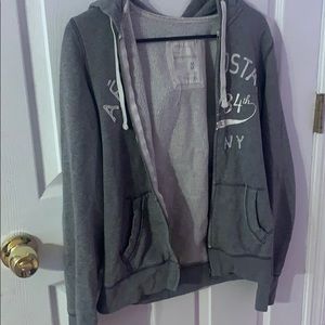 AEROPOSTALE gray zip up jacket